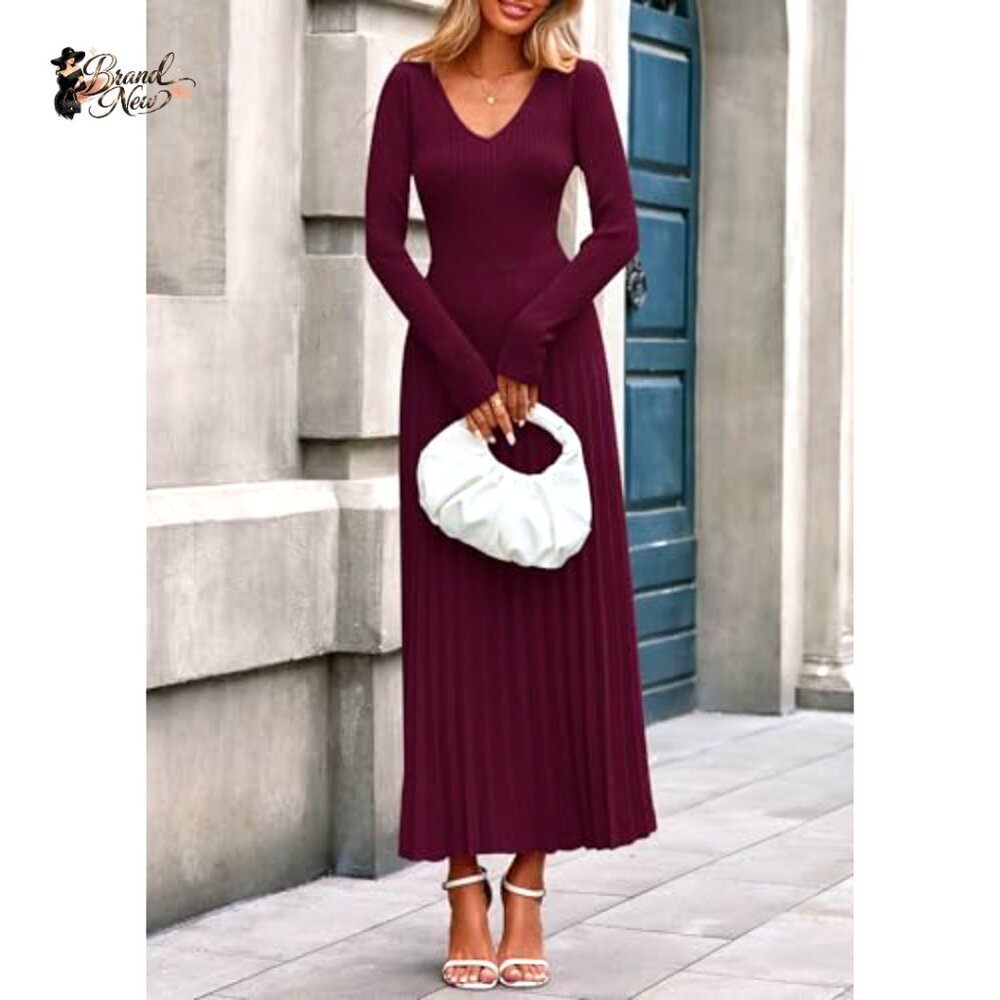 Viscose Polyester Polyamide Ribbed Knit Pleated M… - image 4